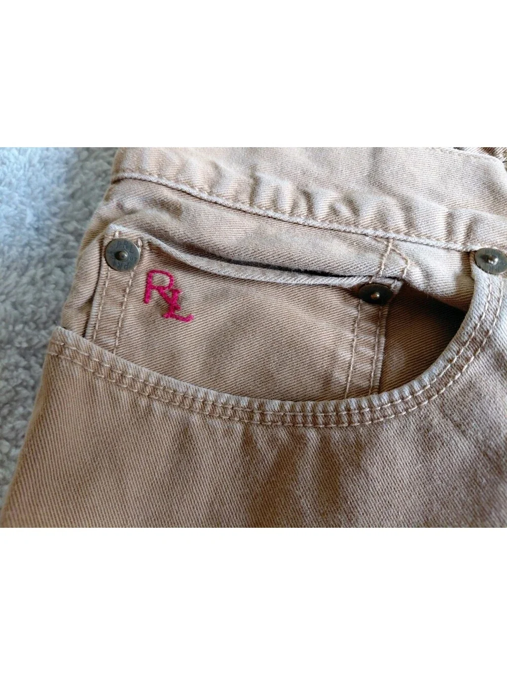 Polo Ralph Lauren 650 Straight Leg Chino Pants Mens 31x30 Light Brown Cotton